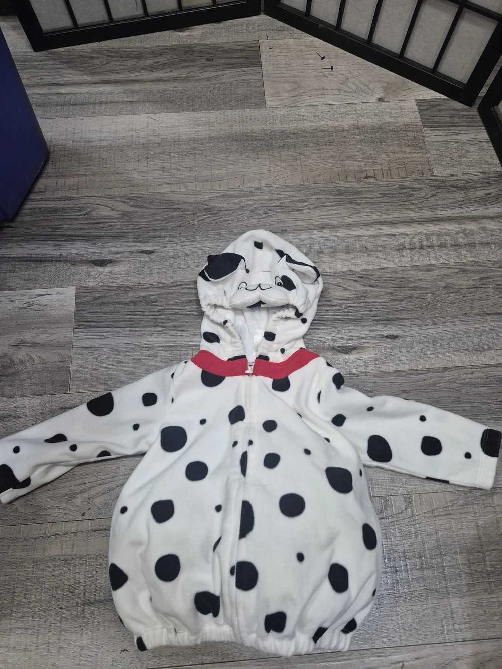 Carter's White Dalmatian One-Piece with Black Spots and Red Trim Size 18mo